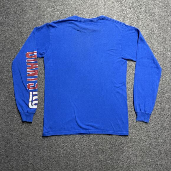 New York Giants Long Sleeve Shirt Mens Small Blue NFL Team Football Crew Neck - Picture 3 of 5
